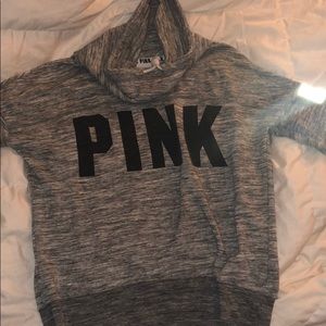 PINK Cowl Neck Hoodie
